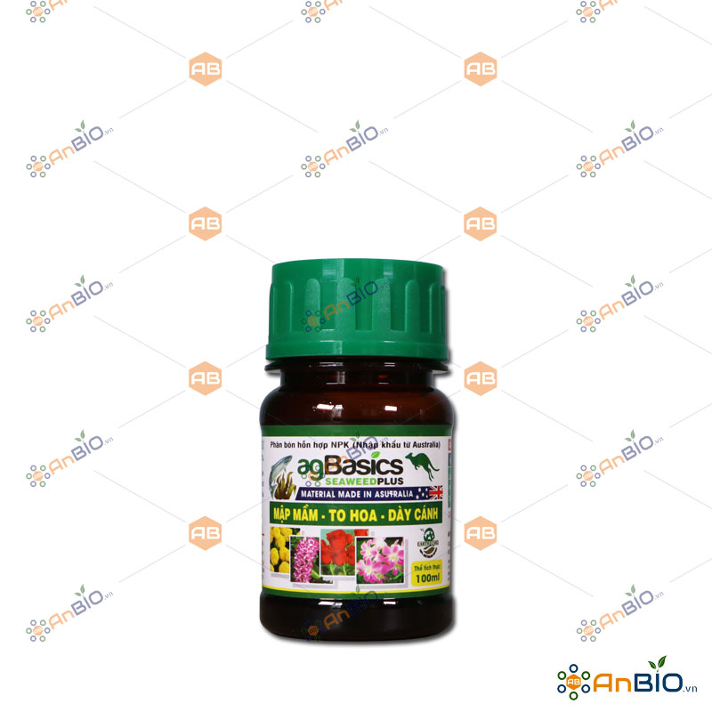 [HCM]Phân Bón NPK agBasics Seaweed Plus Chai 100ml MẬP MẦM - TO HOA - DÀY CÁNH - A2.1044