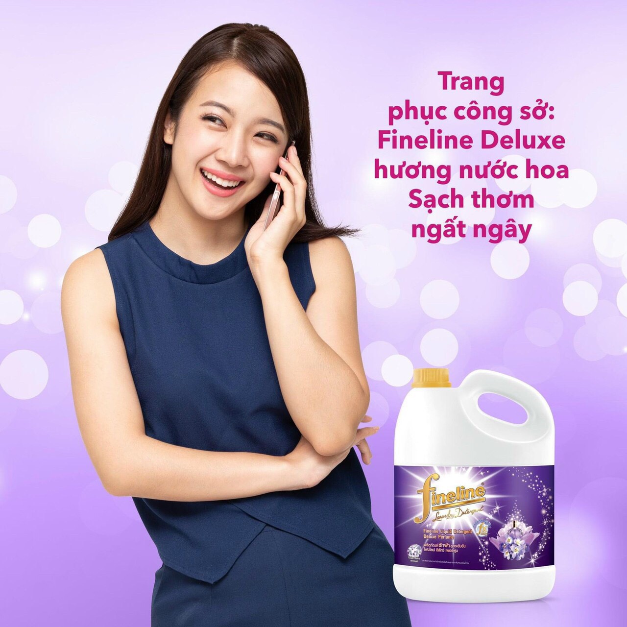 [Chính Hãng] Nước giặt Fineline Thái Lan 3000ml ( Màu Tím )