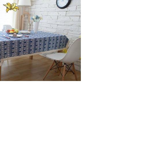 [HCM]Khăn trải bàn canvas voi xanh