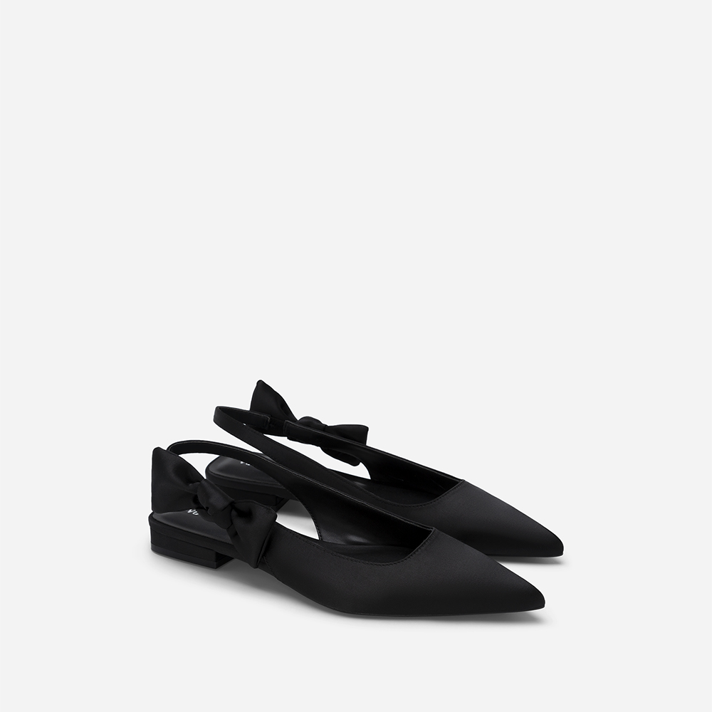 Vascara Giày Slingback Satin Nhấn Quai Nơ - BMN 0575