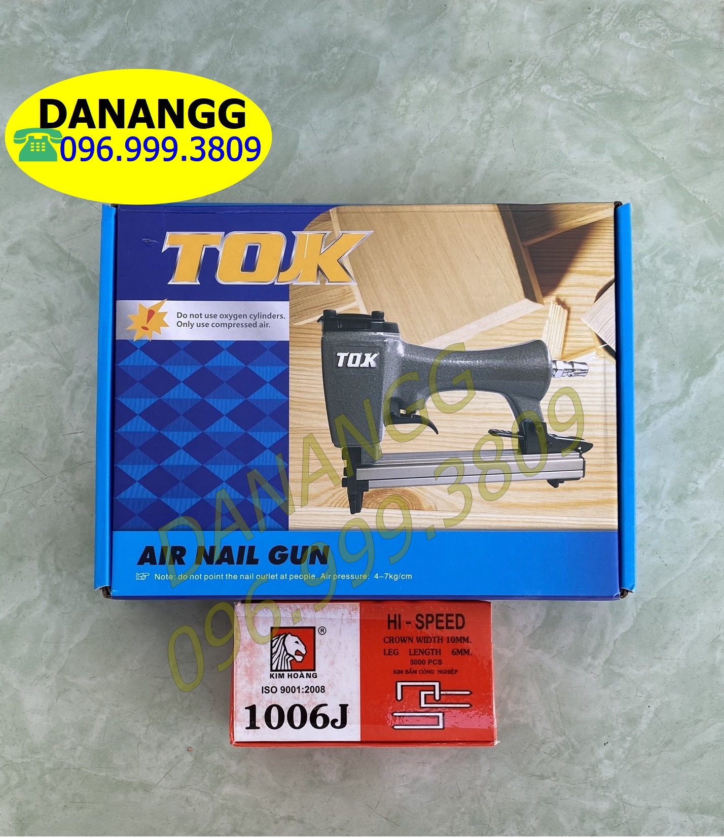 Máy bắn đinh ghim chữ U bọc yên xe + hộp ghim 5000