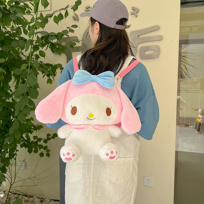 Balo gấu bông sanrio cinnamoroll, kuromi, melody, pikachu size lớn siêu cute - túi gấu bông asanrio house