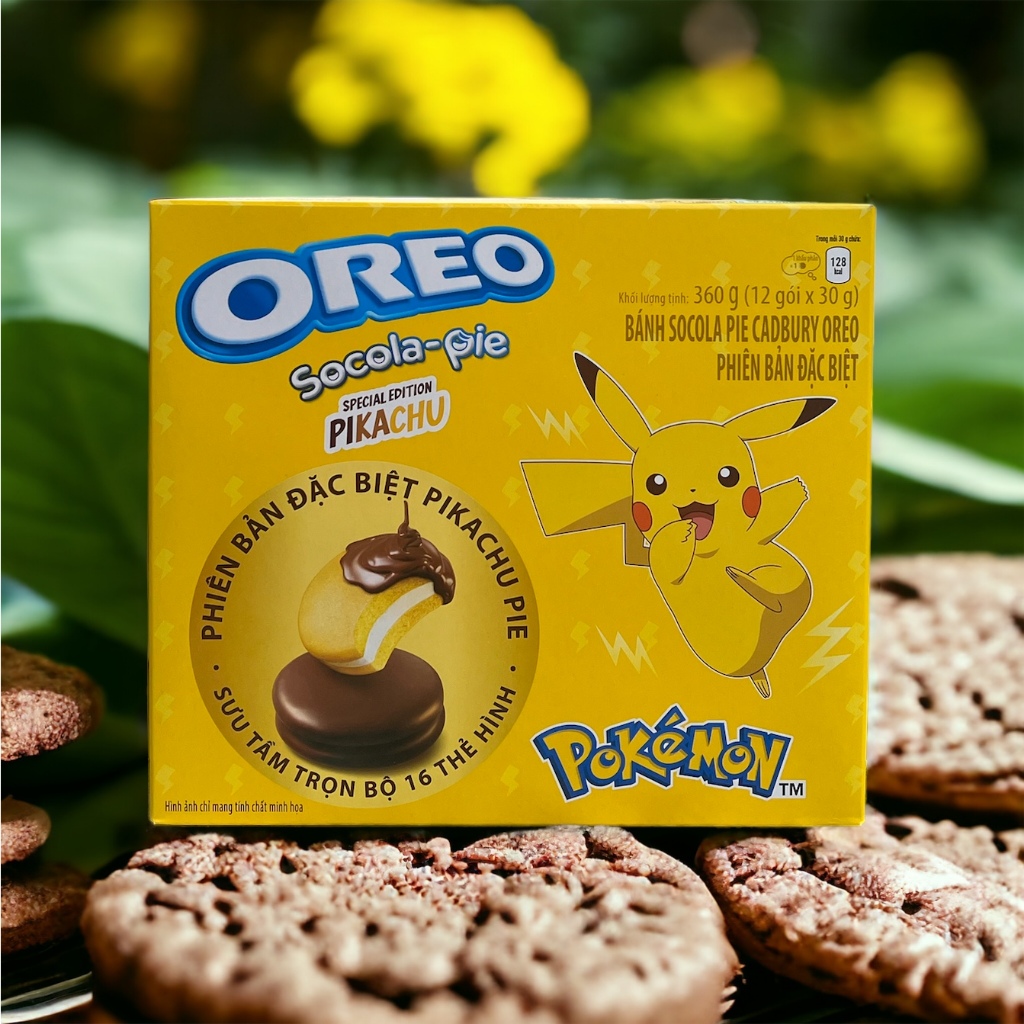 Bánh Oreo Socola Pie Phiên bản Pikachu hộp 360g
