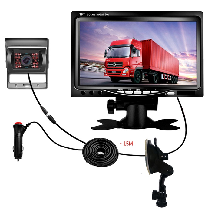 Combo camera lùi chống nước xe tải + màn hình 7 inch