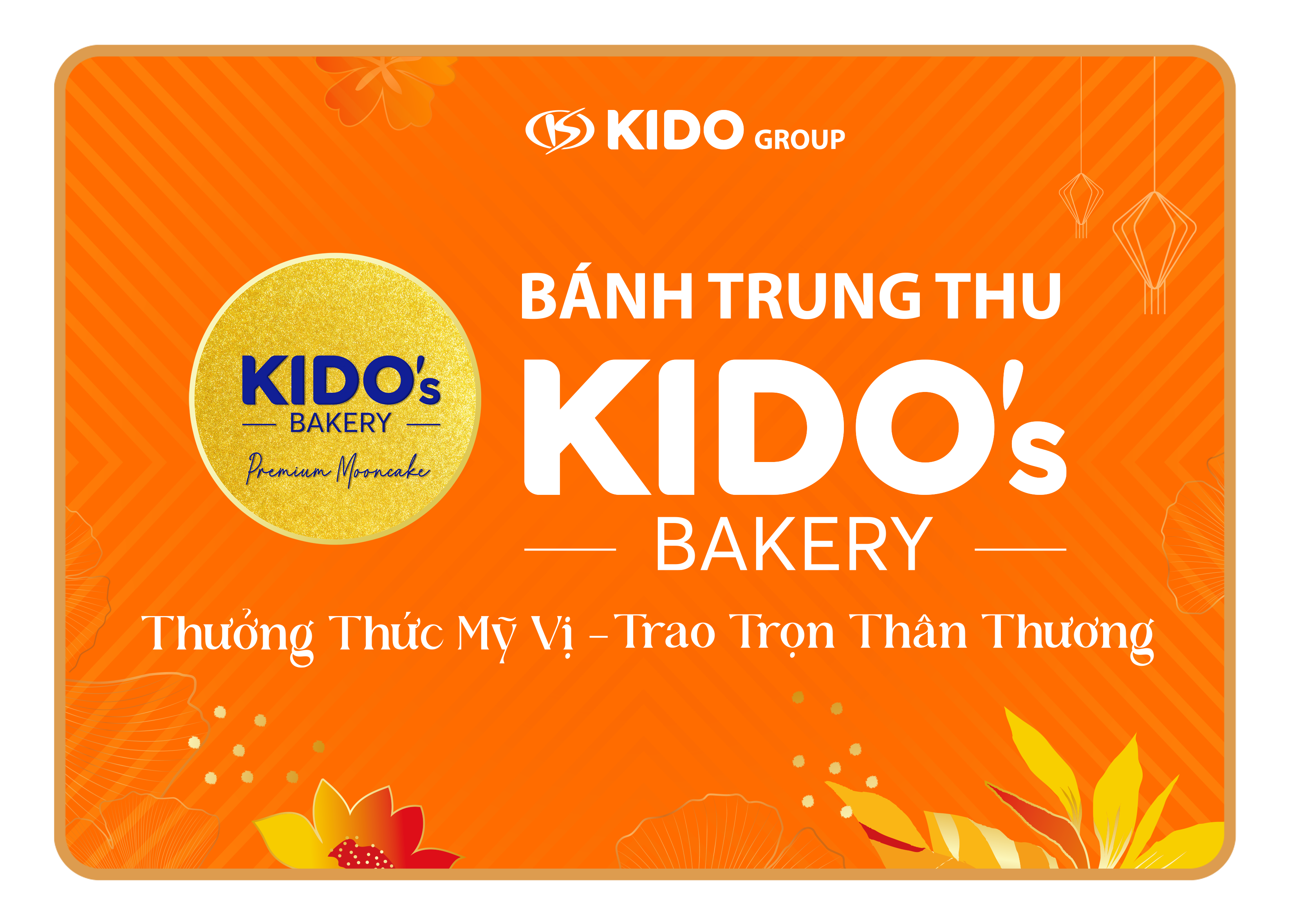 [GIAO 2H HCM]  Bánh Trung Thu KIDO Hộp  Thu Thịnh Vượng Đỏ ( hộp 4 bánh 180g)