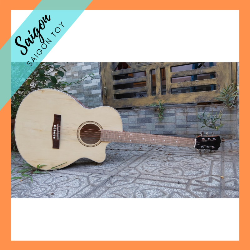 [HCM]Đàn Guitar Acoustic tặng kèm khóa học online cho ngời mới tập chơi + bao đàn+ Pick gãy + dây sơ cua