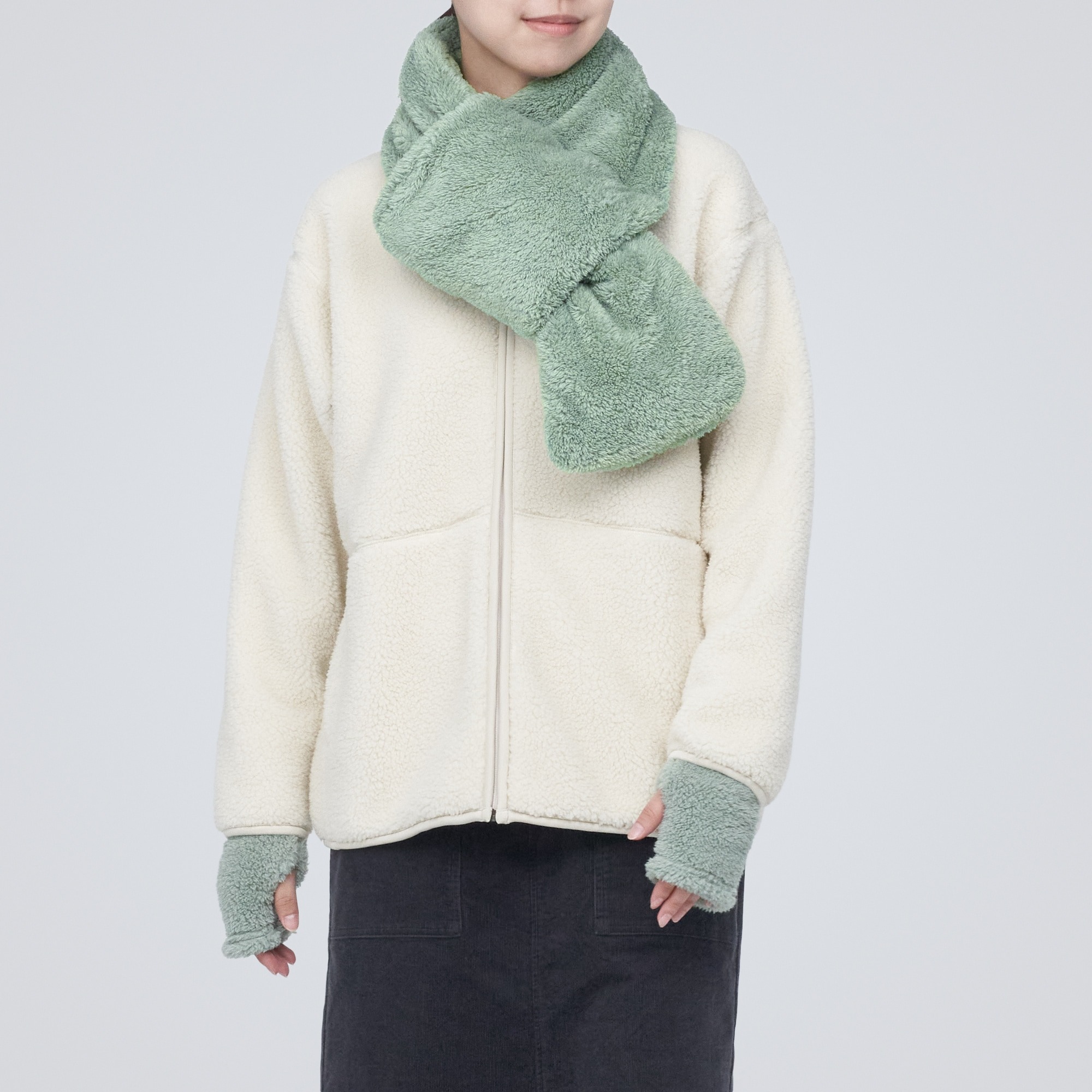 MUJI KHĂN CHOÀNG GIẢ LÔNG TỪ SỢI TÁI CHẾ