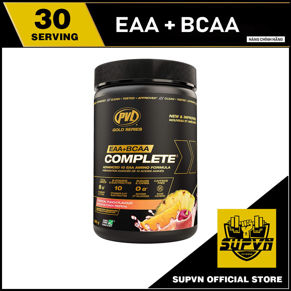 Eaa + Bcaa PVL 30serving Dinh Dưỡng Hổ Trợ Tăng Cơ Phục Hồi Cơ Bắp Dành Cho Người Tập Gym Nam và Nữ Amino Acid Supplement