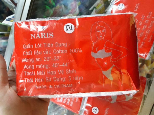 [HCM]Gói 6 quần lót giấy Naris