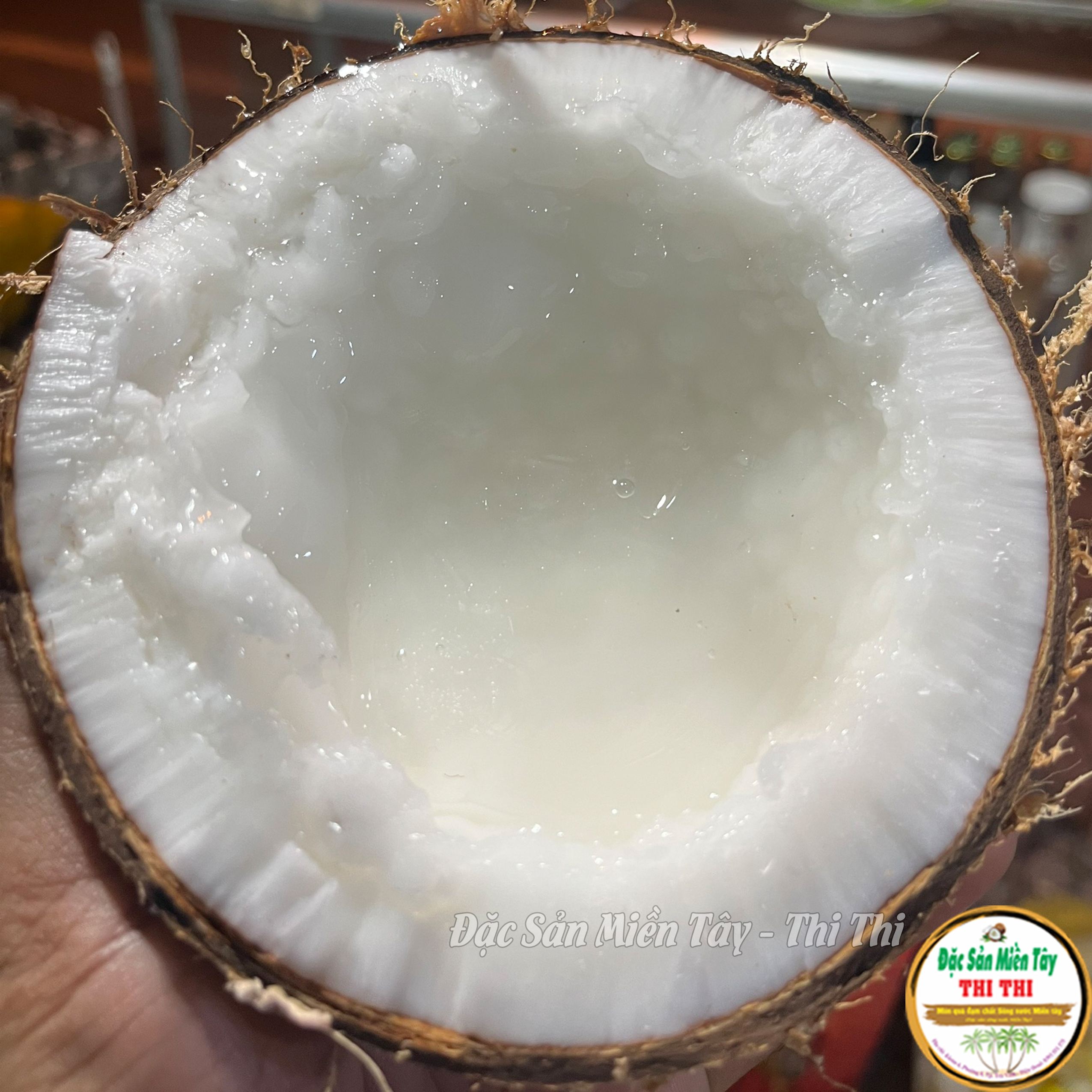 Dừa Sáp Loại 2 Cơm Vừa, Nước Sệt (Trái 800gr-900gr)
