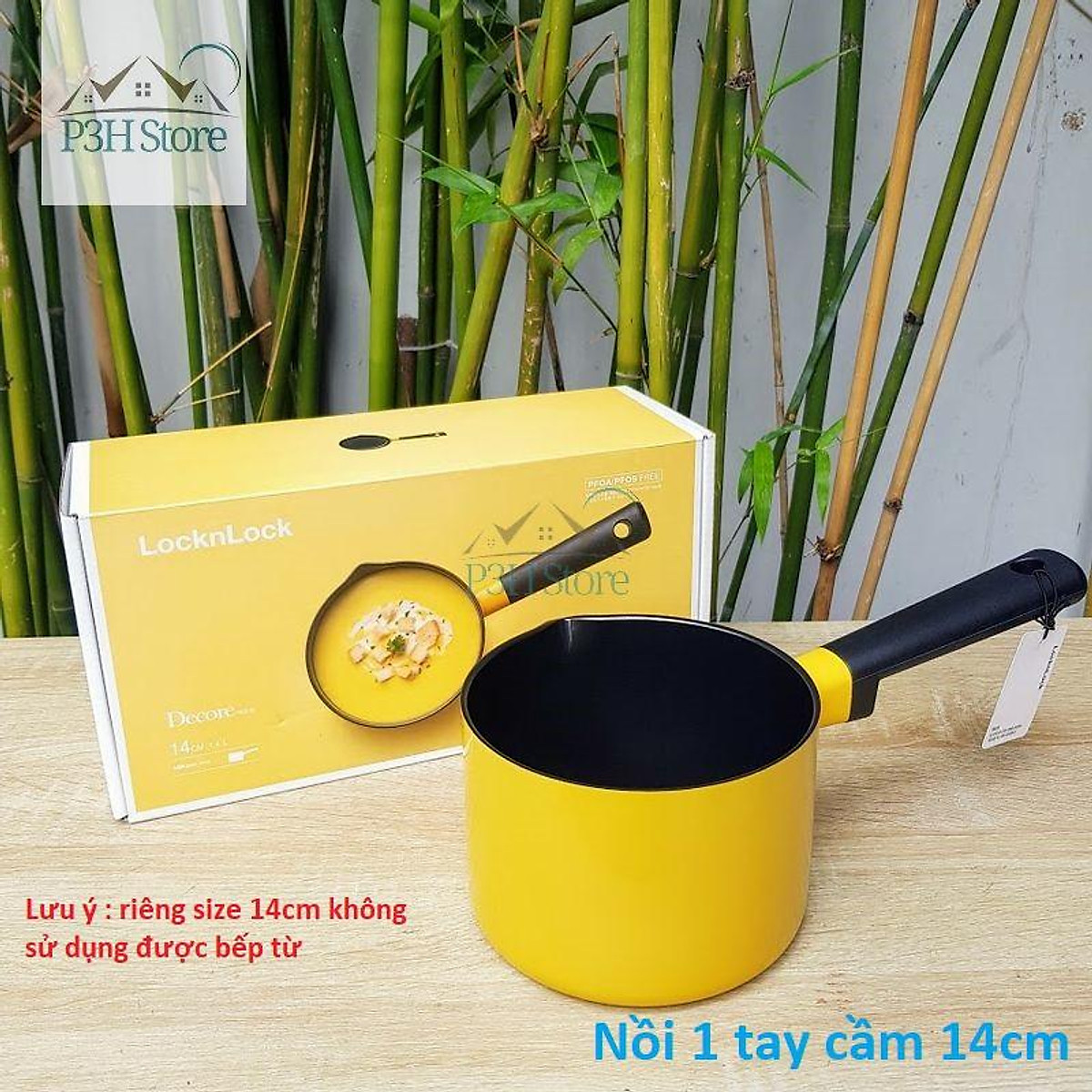 [HCM]Nồi Chảo sâu lòng Decore LockLock - Màu vàng