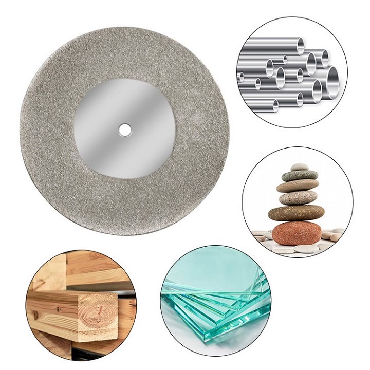 1 BỘ. ĐĨA CẮT. LOẠI NHỎ ĐƯỜNG KÍNH 60mm, KÈM CỐT 3mm. Thích hợp để cắt đá quý, ngọc bích, sắt mỏng, thủy tinh mỏng, - TH932