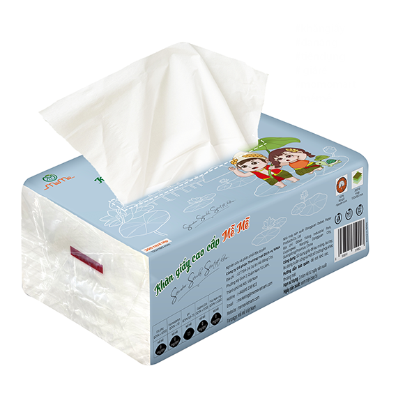 Khăn Giấy Cao Cấp Mễ Mễ 4 Lớp,300 Tờ 120x180mm Chất liệu 100% bột giấy