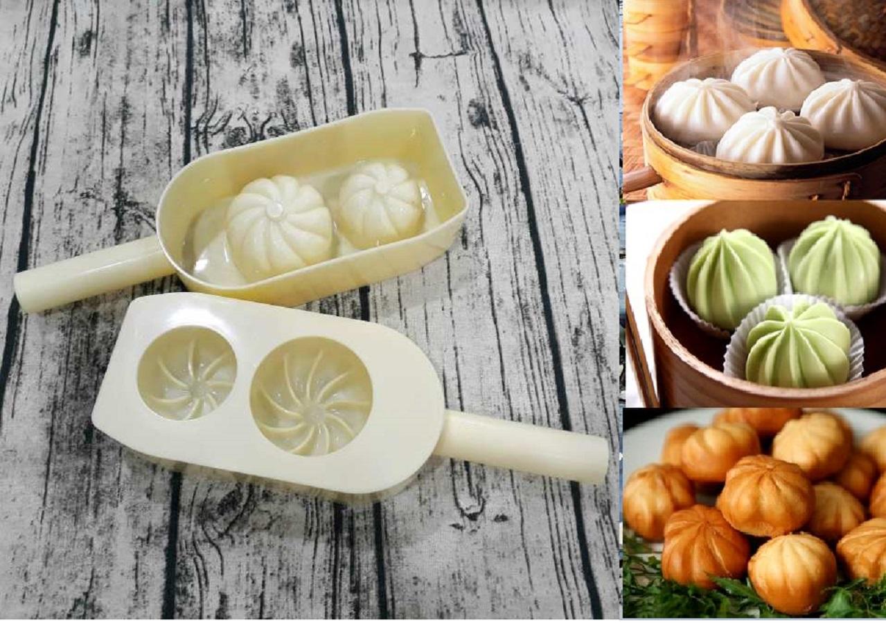 Khuôn làm bánh bao đôi Dragon 6cm và 7.5cm