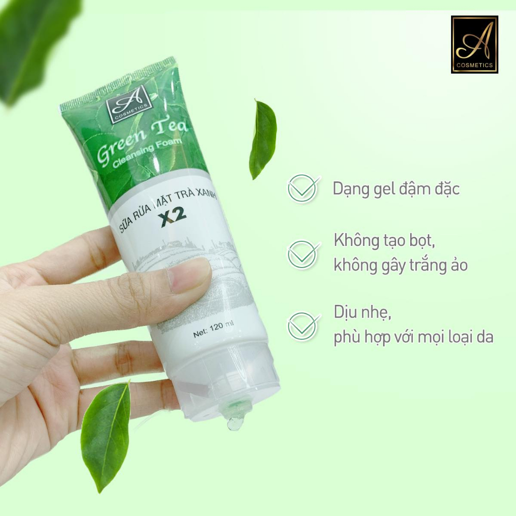 Sữa rửa mặt trà xanh Acosmetics 120ml