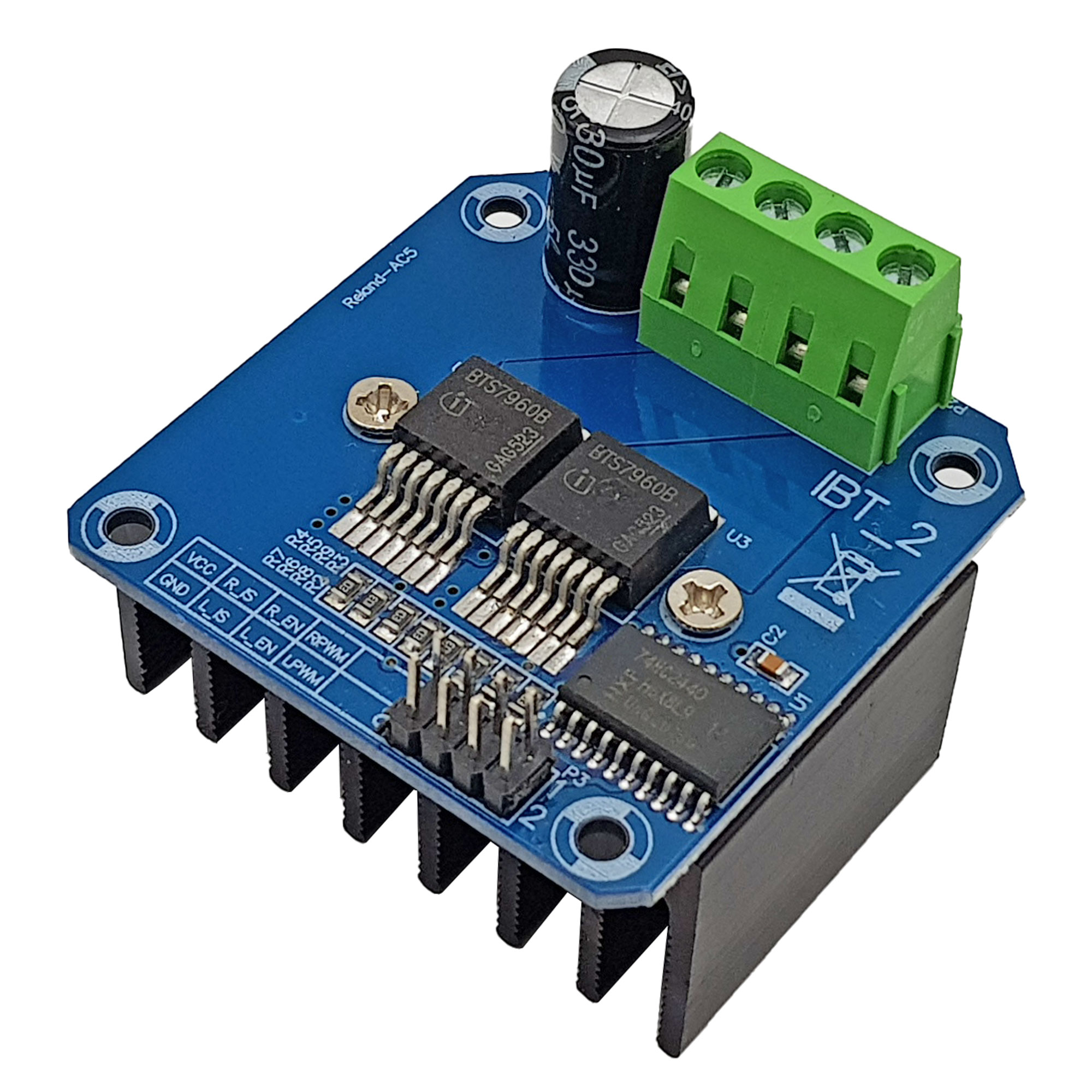 Mạch Điều Khiển Động Cơ DC BTS7960 43A (1 Động Cơ)