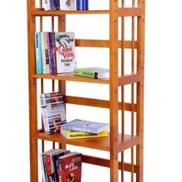 [HCM]Kệ sách gỗ 100cm - 5 tầng