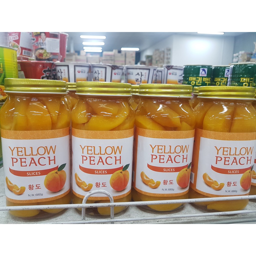 Đào Ngâm Hàn Quốc 680G ( Đào Vàng Nongwoo)