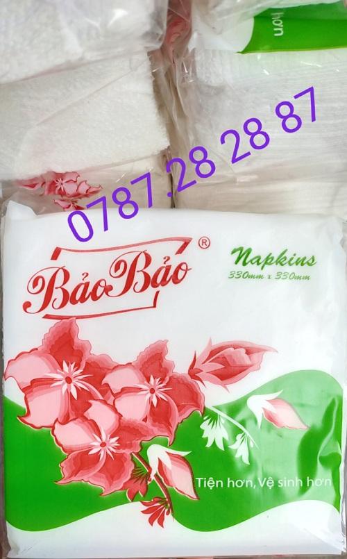 Combo 5 Bịch Khăn giấy ăn / Giấy vuông Bảo Bảo - VPP Làn Gió Mới