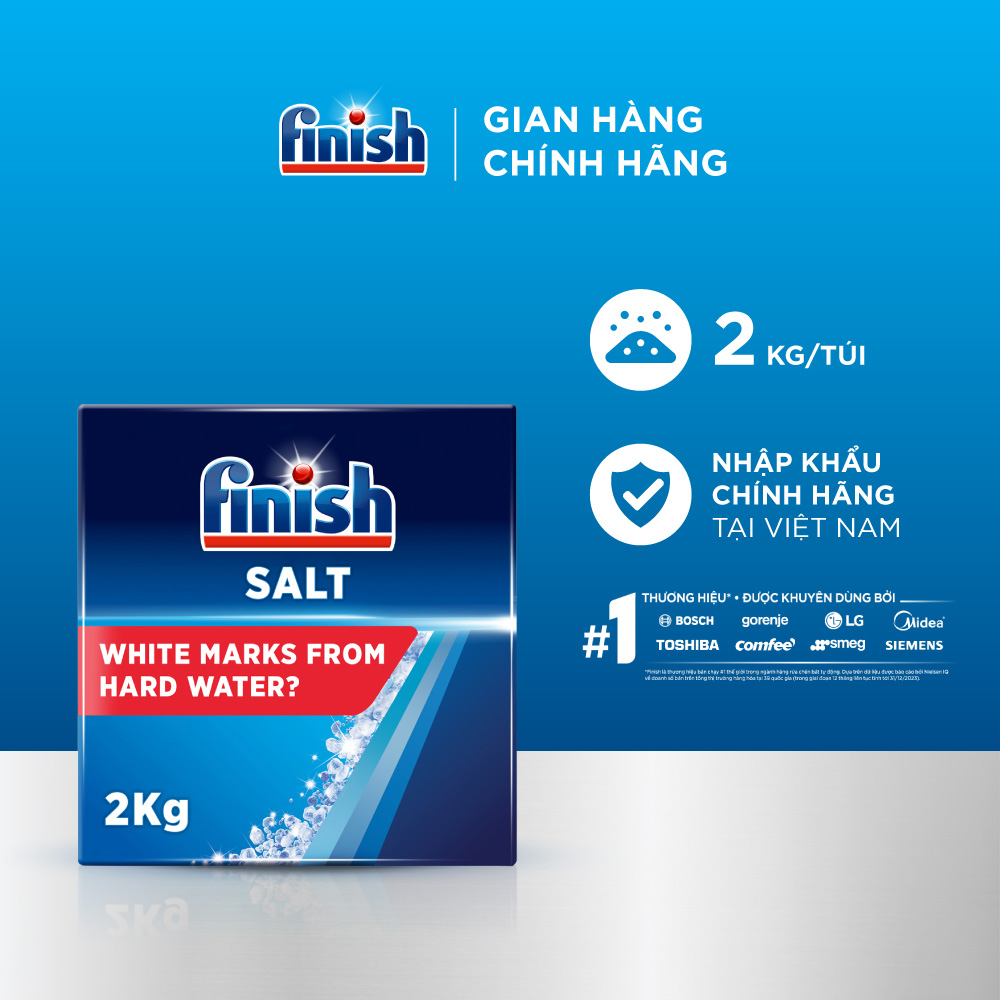 Muối Rửa Chén Bát Finish Salt - Bịch 2kg