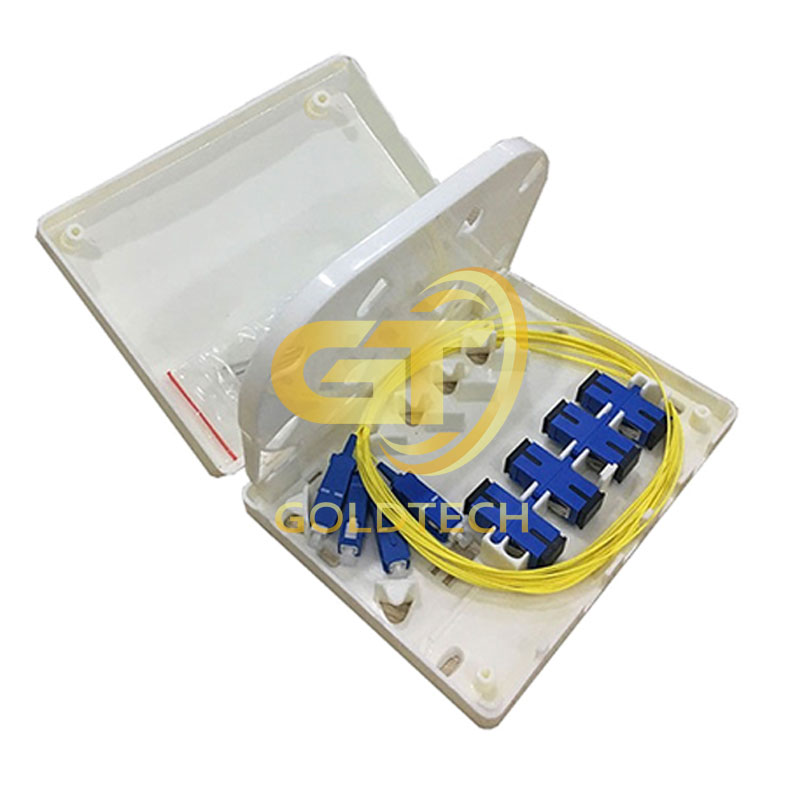 Hộp phối quang odf 4fo nhựa đầy đủ phụ kiện chuẩn upc, apc