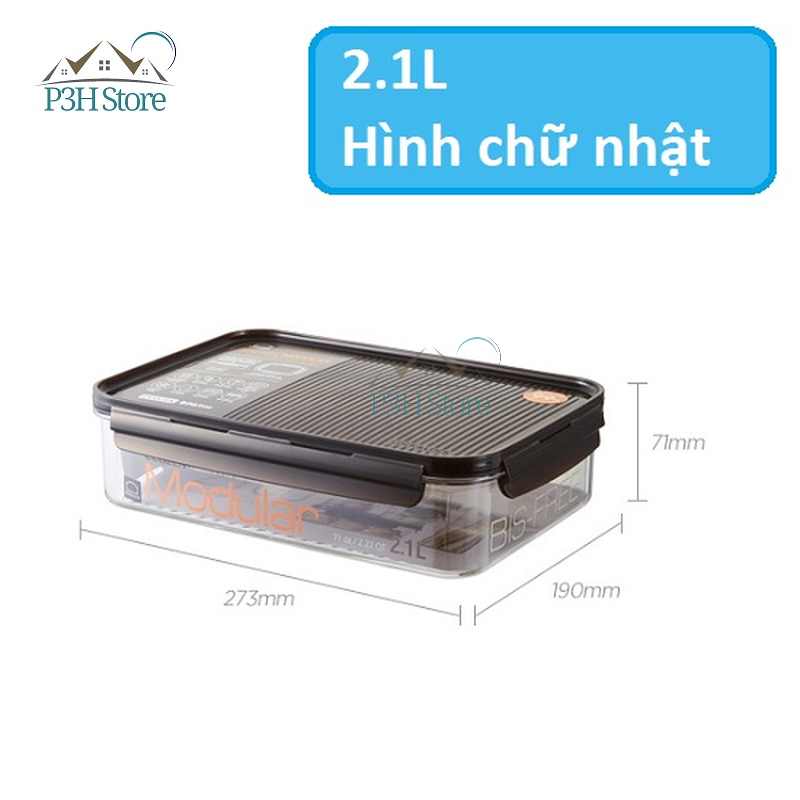 Hộp nhựa tritan Lock&Lock Bisfree Modular an toàn bảo quản thực phẩm kín hơi dễ dàng xếp chồng