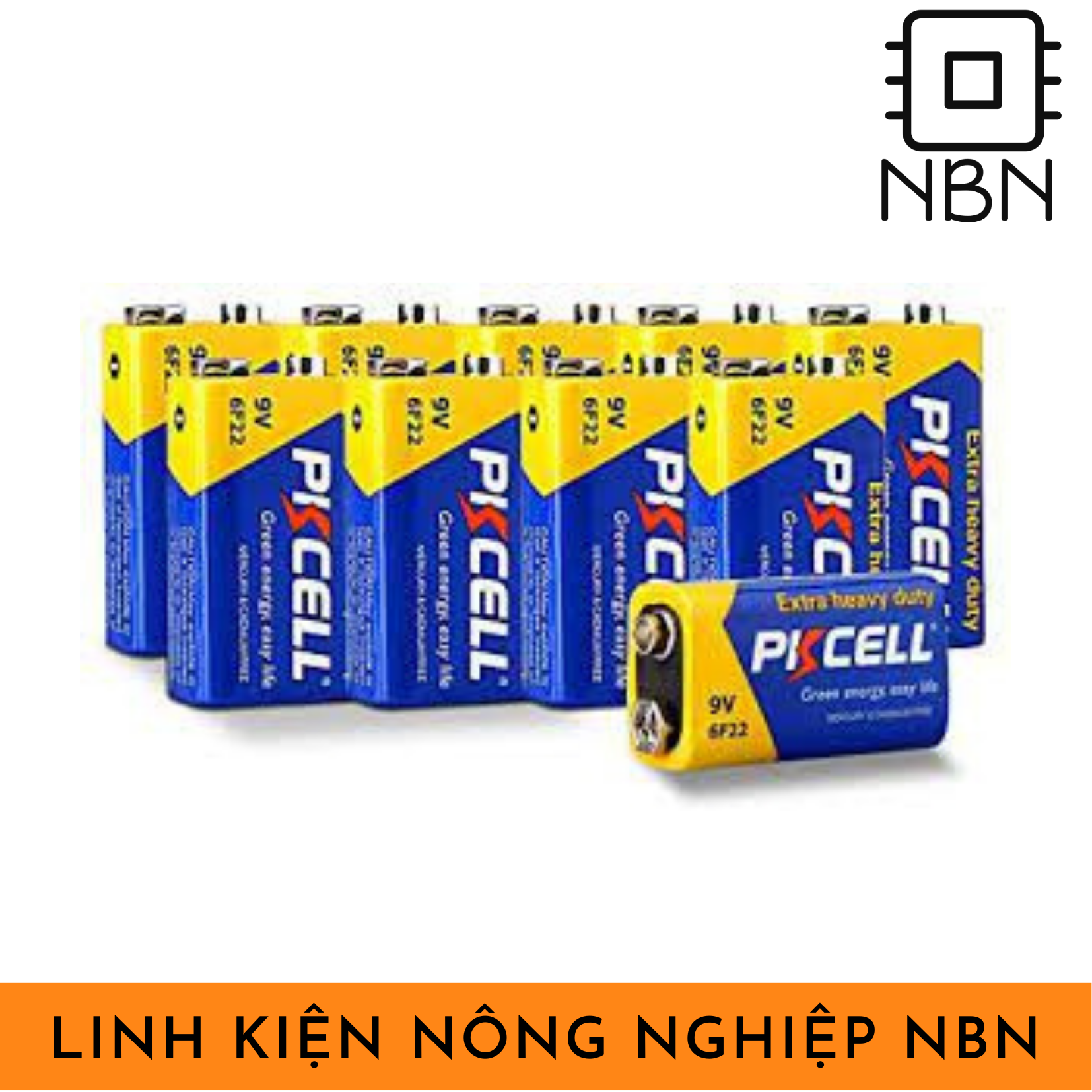 Pin vuông 9V✨6F22✨PKCell loại tốt (1 viên)