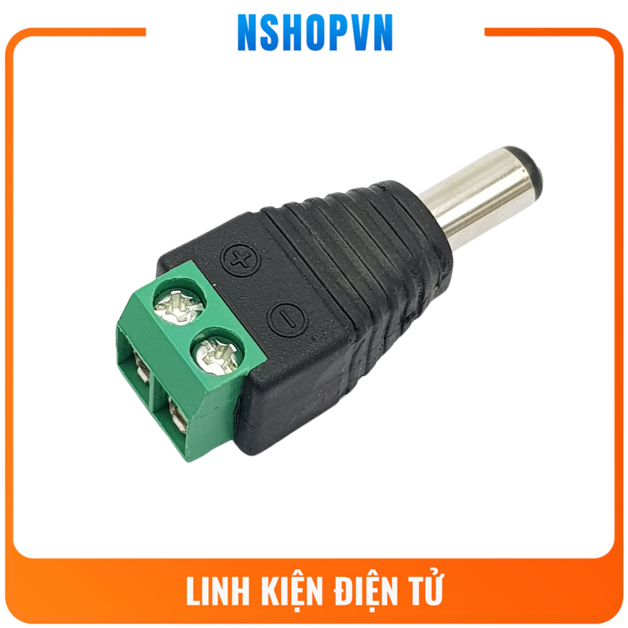 Bộ 3 Jack DC đực 5.5*2.1mm đầu vào cổng Domino