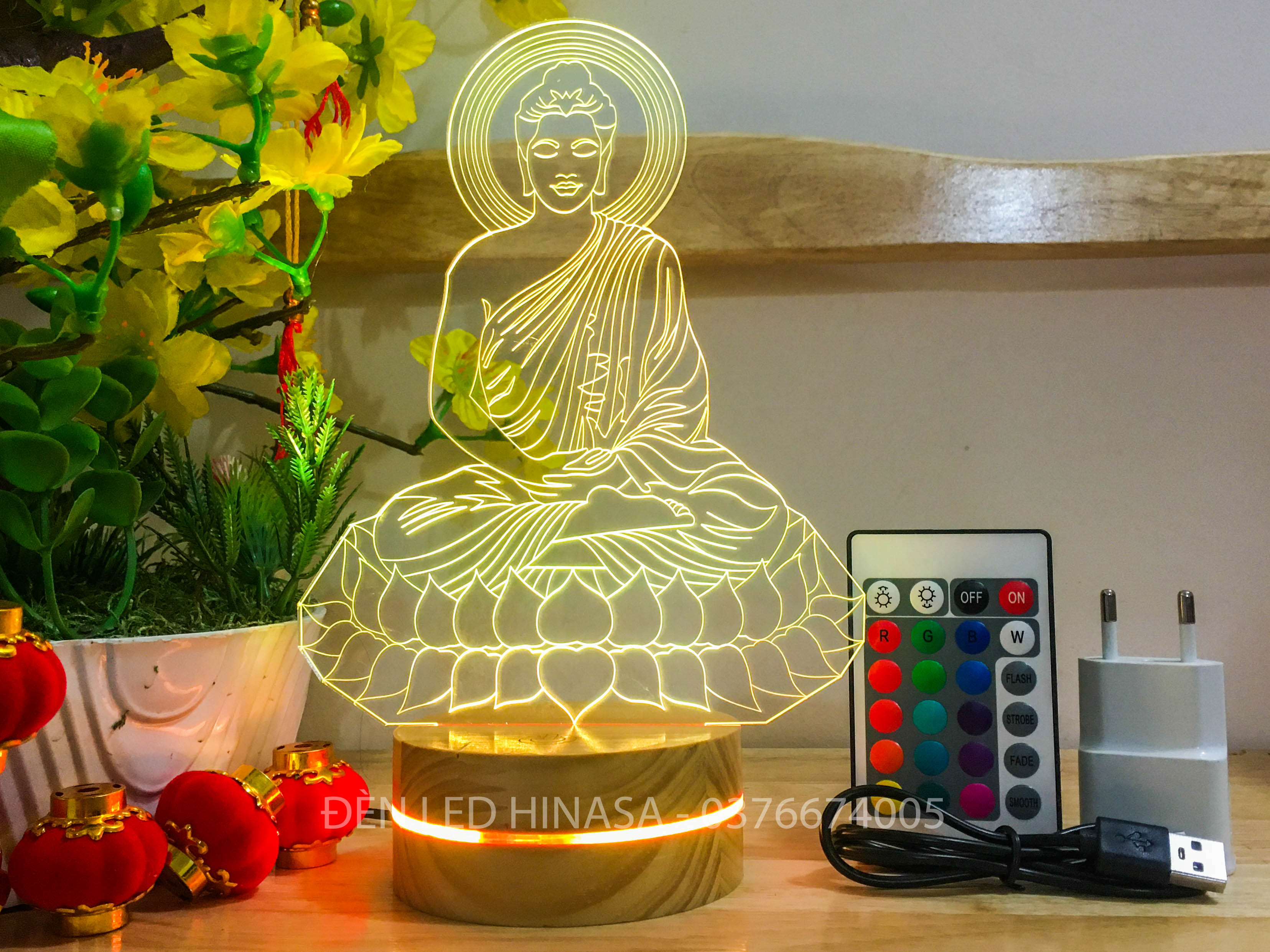 Phật Thích Ca 16 Màu cao 22cm