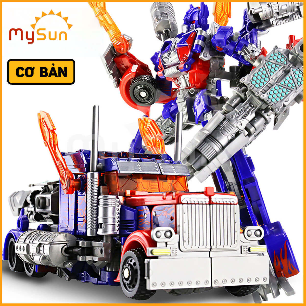 Robot người máy biến hình xe ô tô Transformer Optimus Prime, Bumblebee đồ chơi mô hình MySun