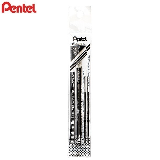 Bút bi bấm nhật bản pentel bk250 - ruột bks7e 0.7mm xanh, đen
