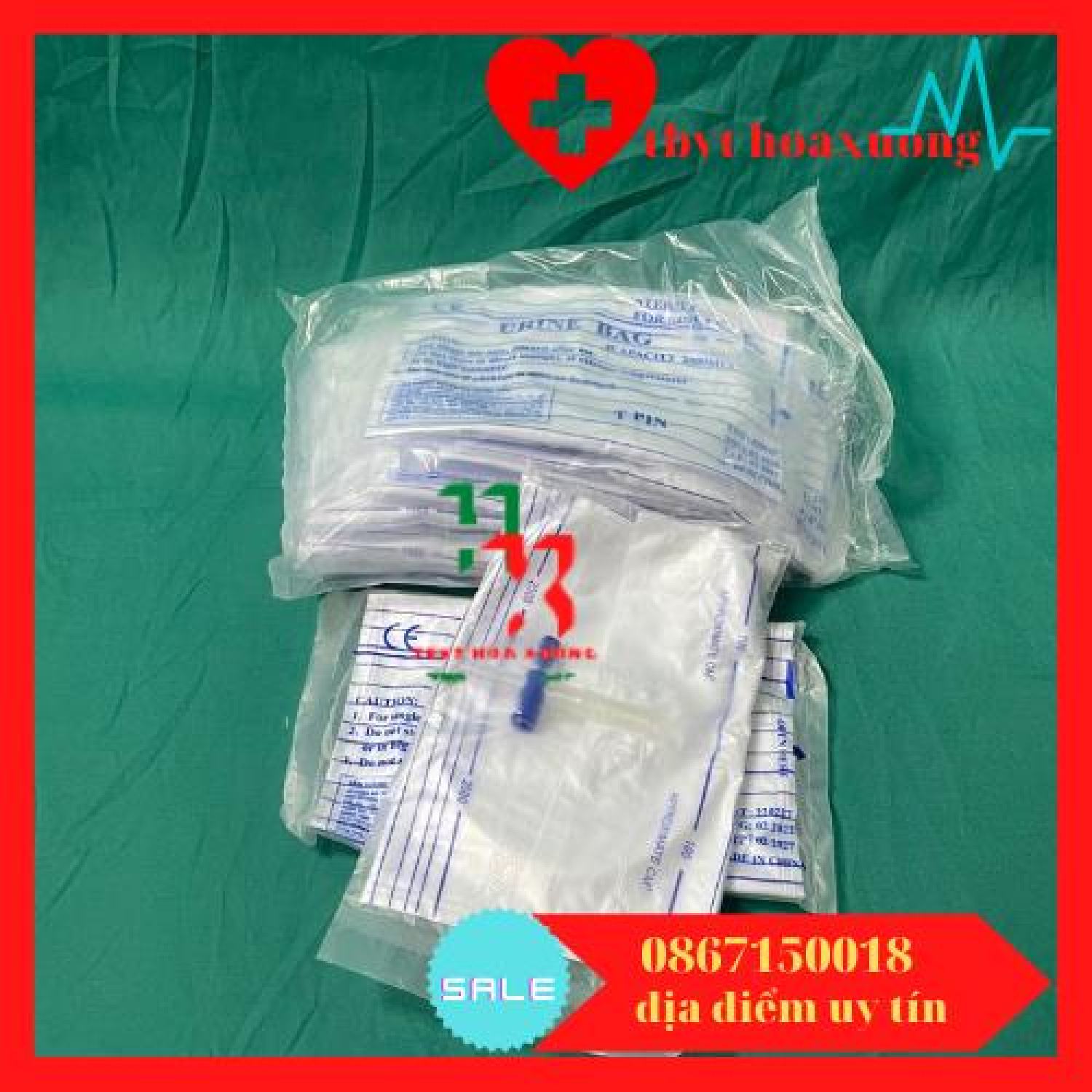 10 Túi Đựng Nước Tiểu Van Ngang