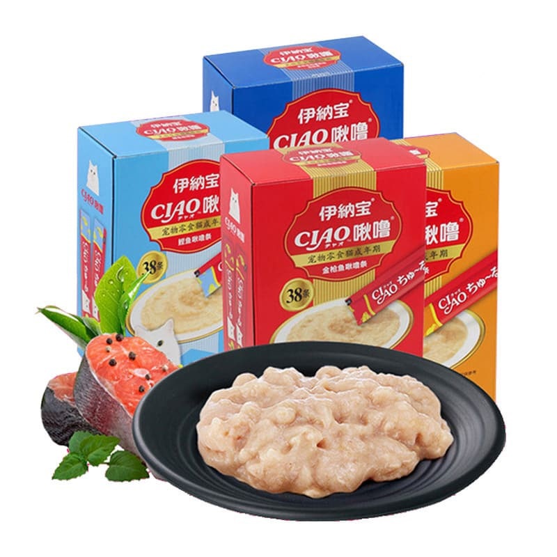 Súp thưởng Ciao Churu Thái cho mèo đủ vị hũ 50 thanh