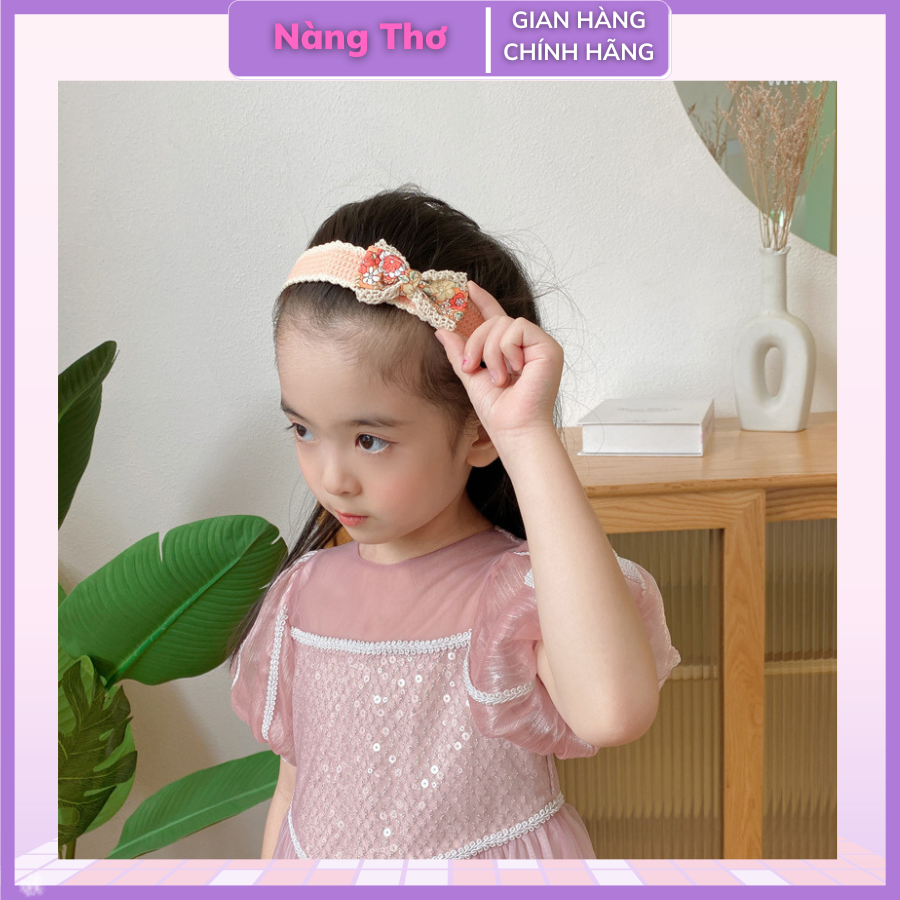 Cài tóc dán cho bé đính nơ phong cách HÀN QUỐC siêu đáng yêu