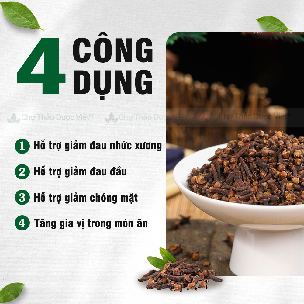 Nụ đinh hương 1kg, đinh hương khô, nụ to, thơm, gia vị nấu phở, tẩm ướp thơm ngon chuẩn vị