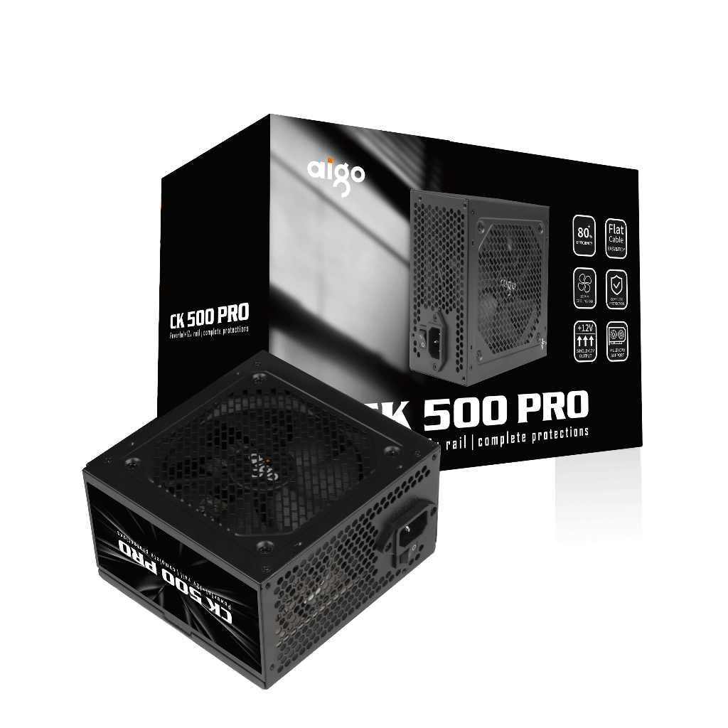 Nguồn Máy Tính AIGO CK500 PRO 500W CST (Mới, BH 36T)