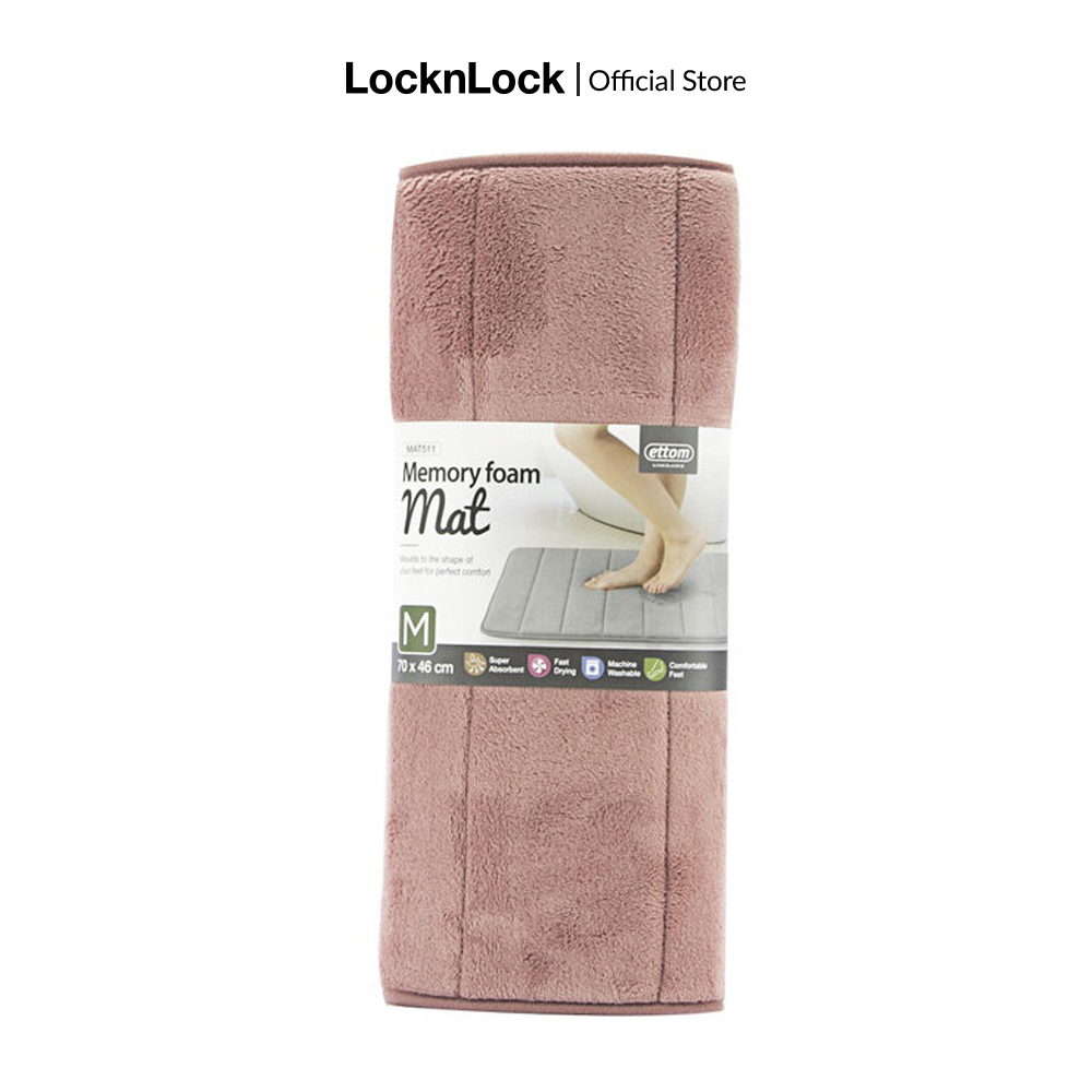 Thảm chùi chân memory foam lock&lock kiểu stripe cỡ m 460x700x15mm - mat511