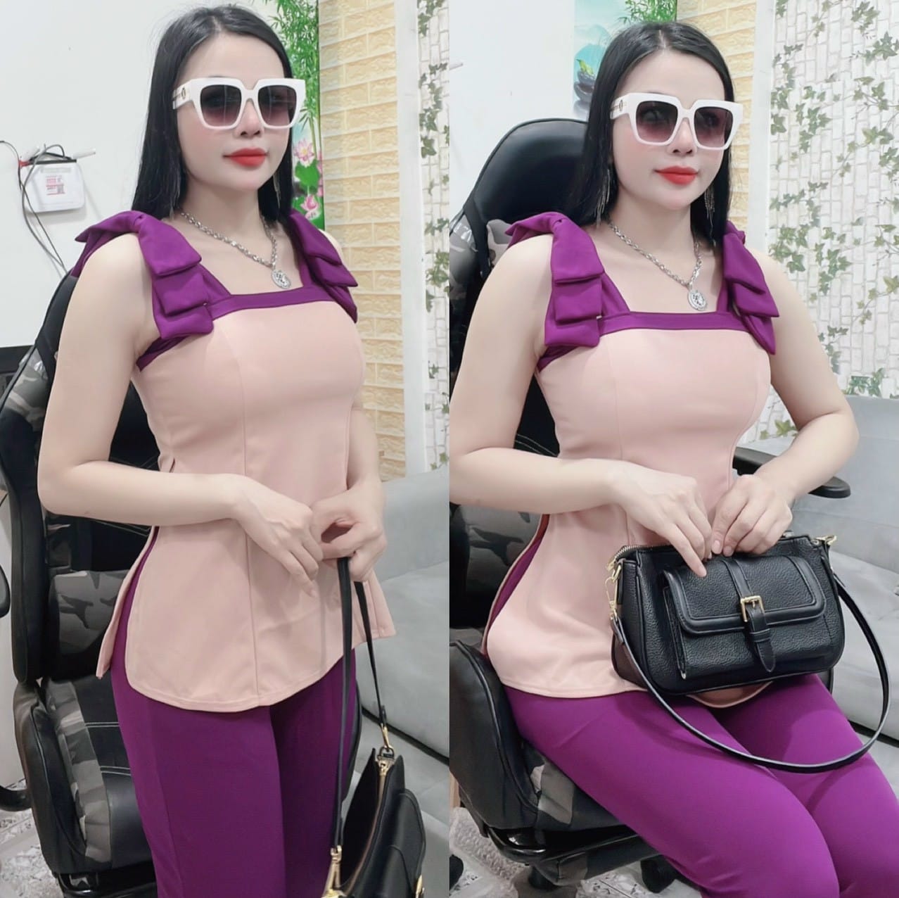 SÉT BỘ THUN CÁT HÀN PHÔI NƠ DỄ THƯƠNG.TCH01
