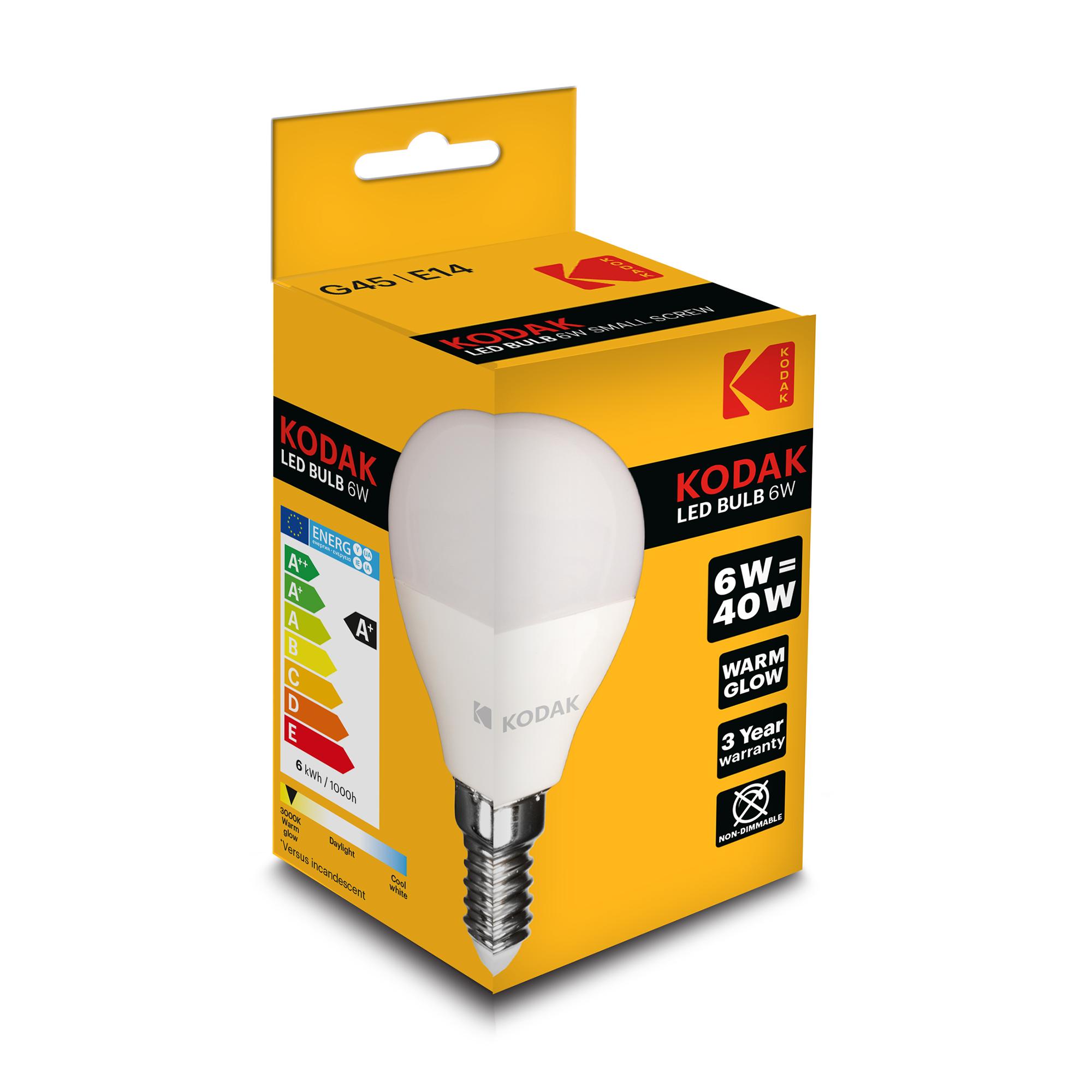 Bóng đèn kodak 6w/40w g45 -e14 ánh sáng ấm uncle bills il0318