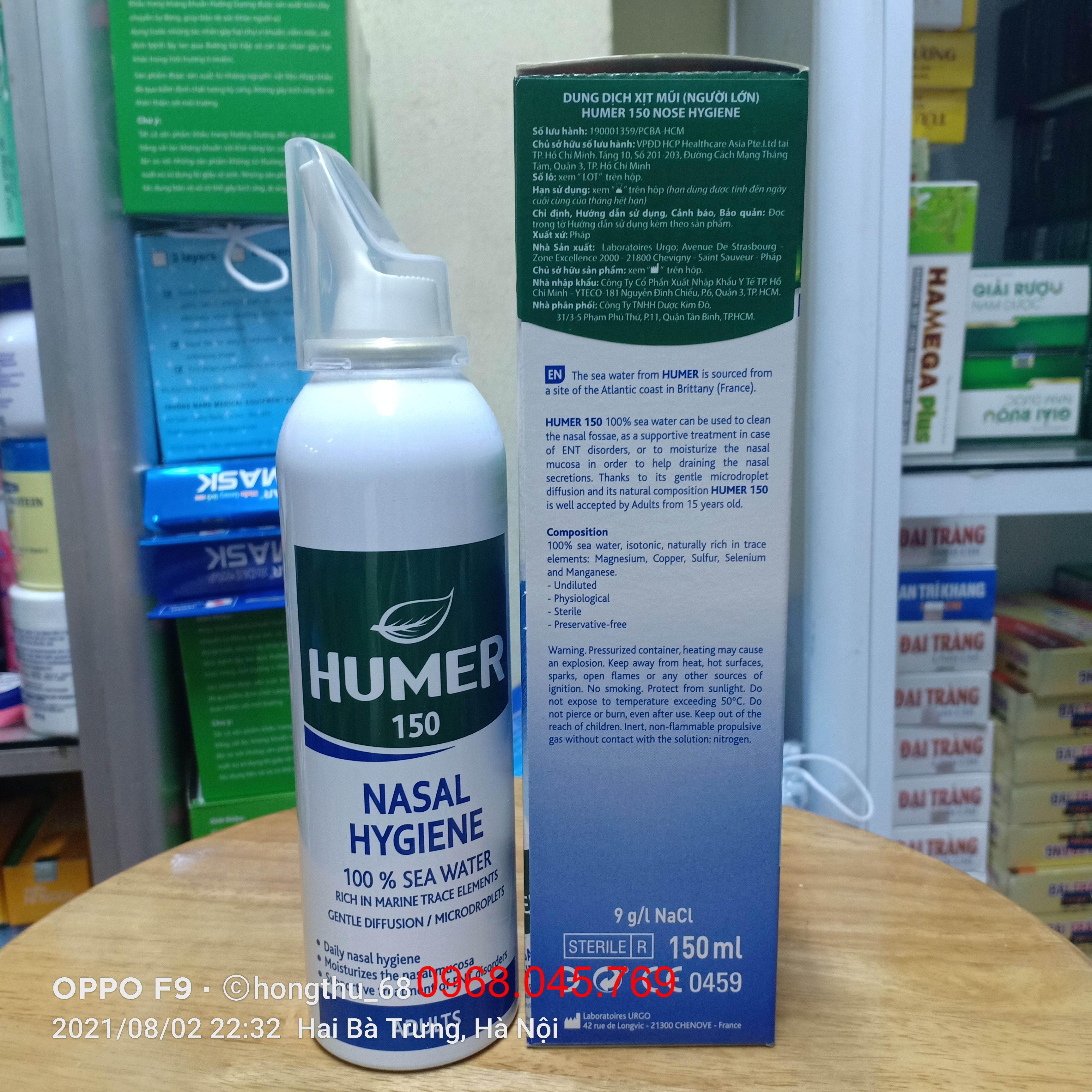 Humer dung dịch vệ sinh mũi - Lọ 150ml
