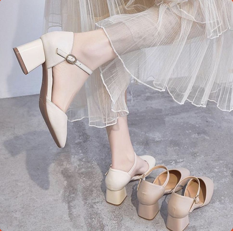 Giày sandal cao gót DHC4 cao 7P phân trẻ trung