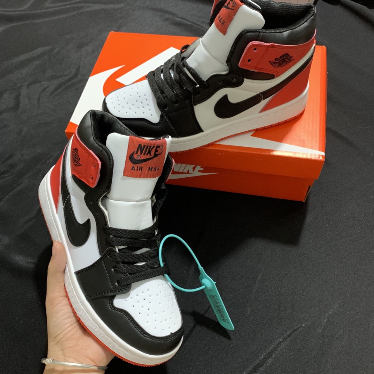 Giày Sneaker Thể Thao NJD1 Đỏ Đen - Nam Nữ