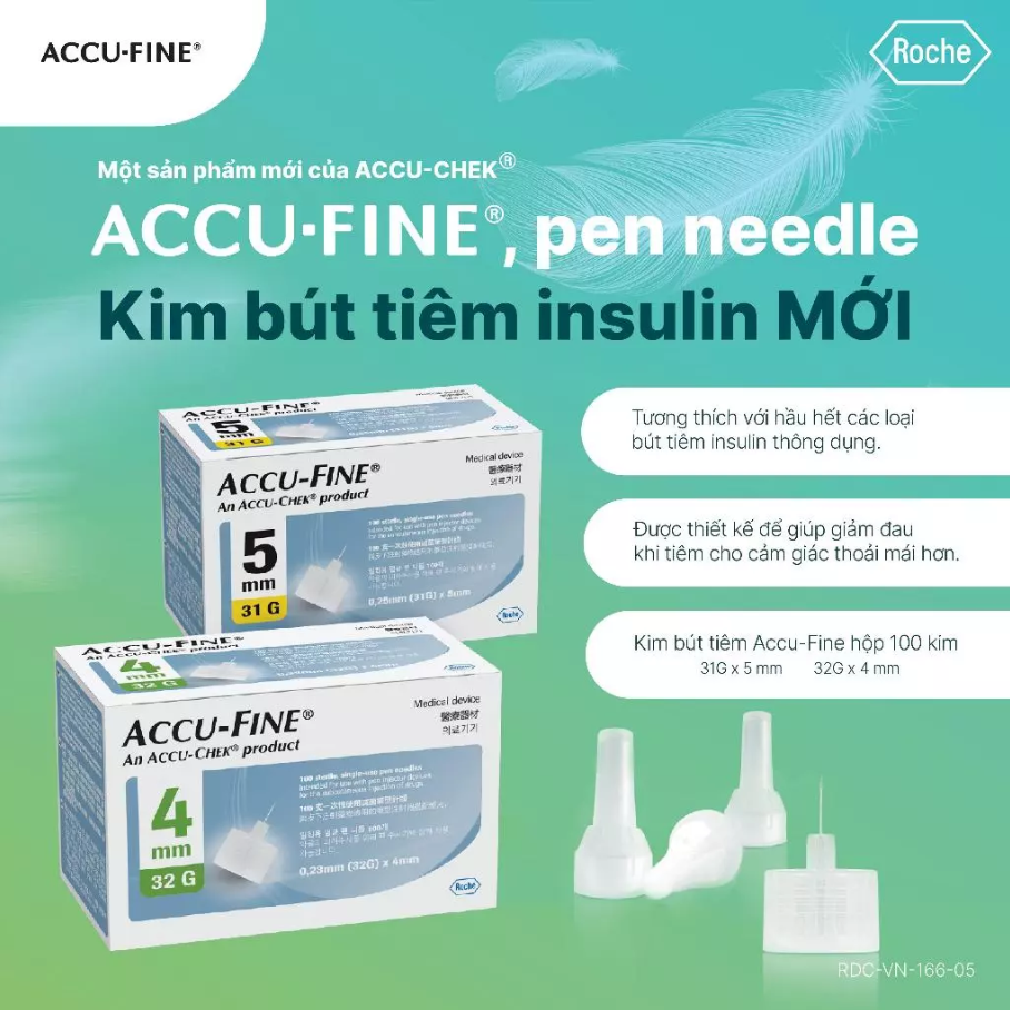 Hộp 100 Đầu Kim Bút Tiêm Insulin ACCU-FINE®…