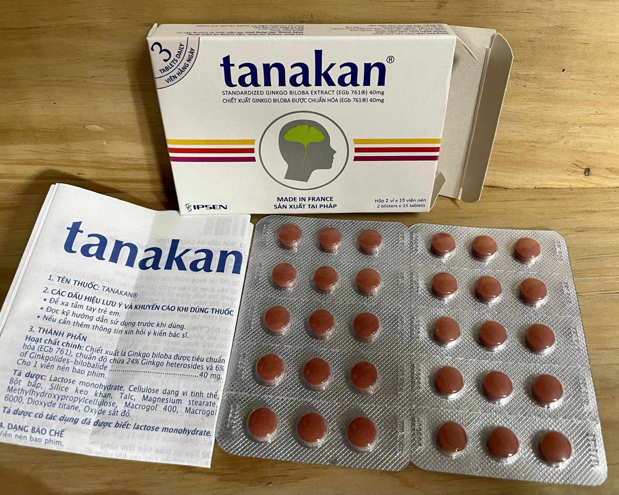 Tanakan - 2 vỉ x 15 viên/1 hộp