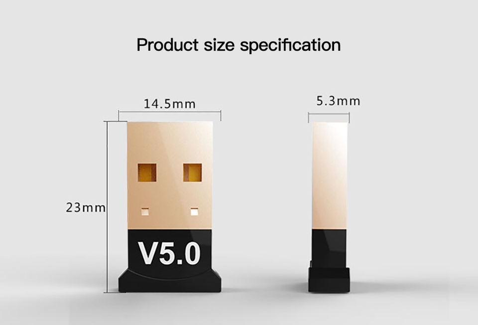 Adapter USB Bluetooth 5.0 Dongle Mini Dùng Cho Máy Tính Laptop, PC