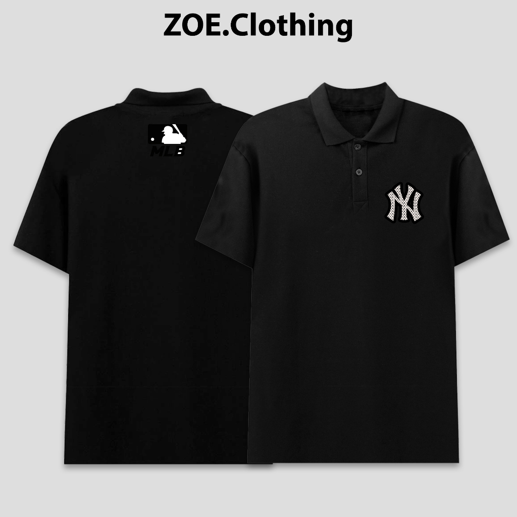 Áo polo MLB áo thun polo phông có cổ from rộng nam nữ hàng xuất dư cao  cấp chính hãng HX1  Shopee Việt Nam