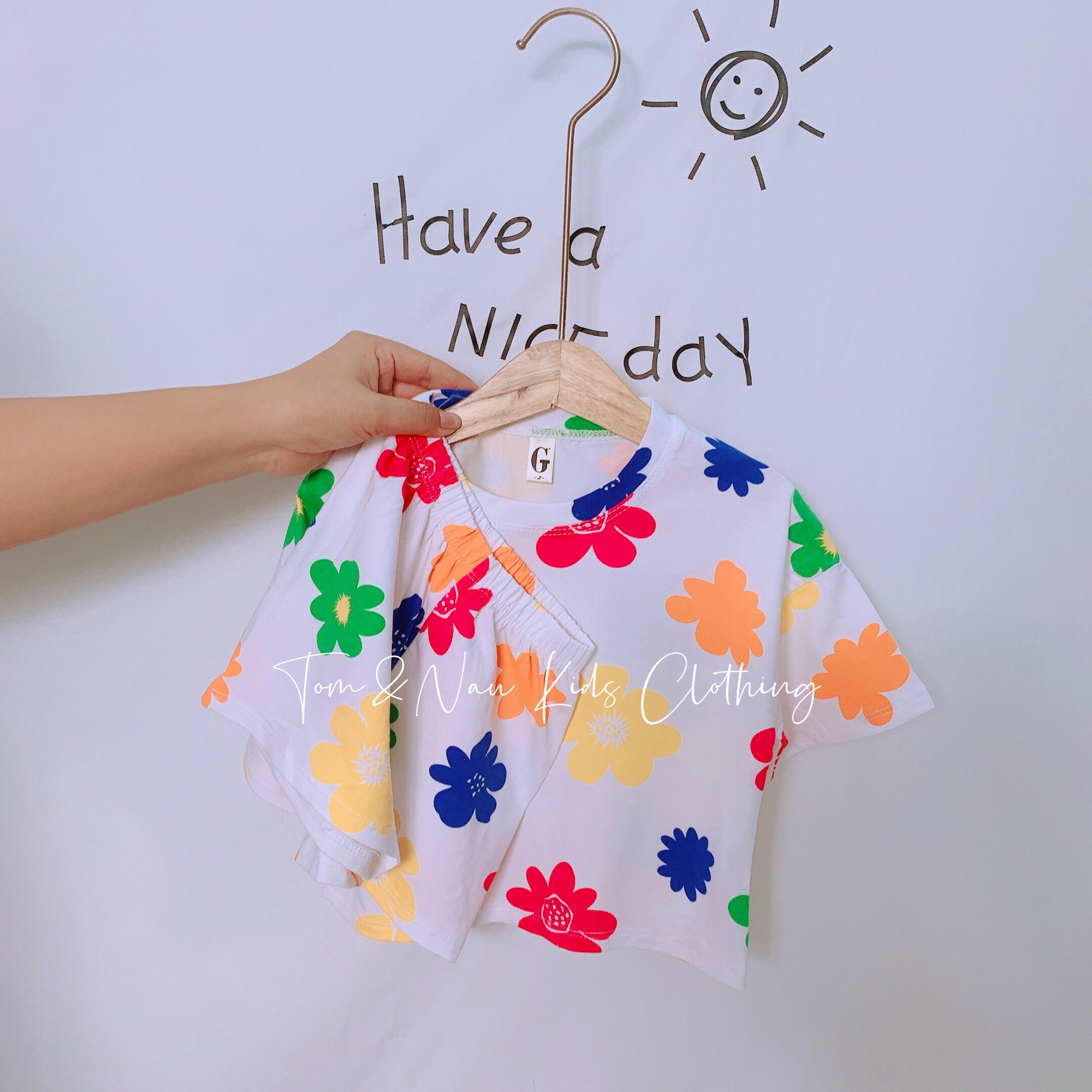 (LÔ MỚI)(SIZE 9-35KG)Đồ bộ bé gái, Set áo thun quần đùi bé gái hình hoa Cotton loại 1 siêu đáng yêu