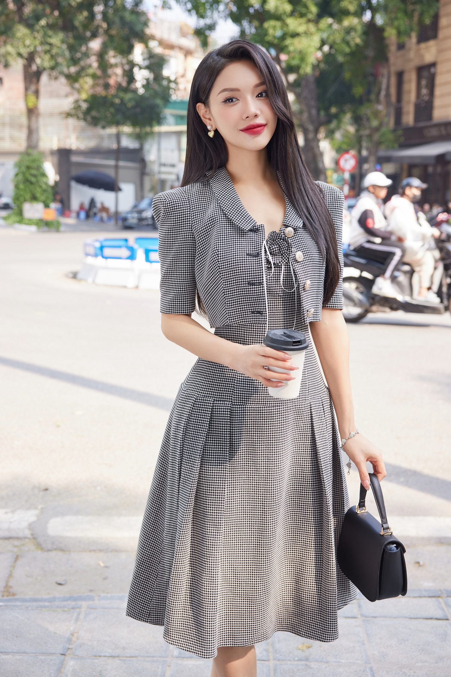 Set tweed nữ VANANHSCARLET 2 chi tiết S101F23