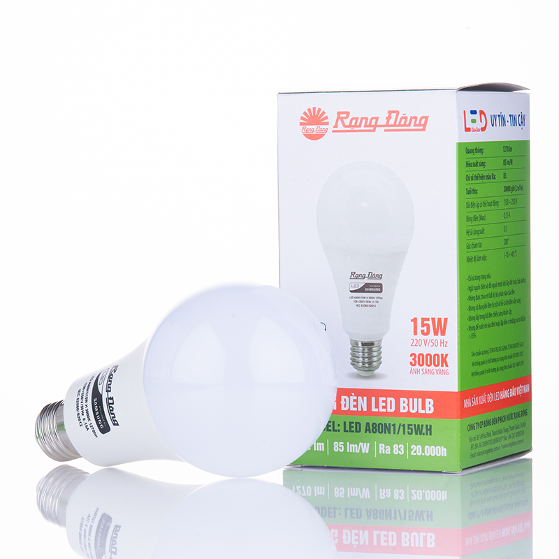 Bóng đèn Led bulb tròn A80N1 15W