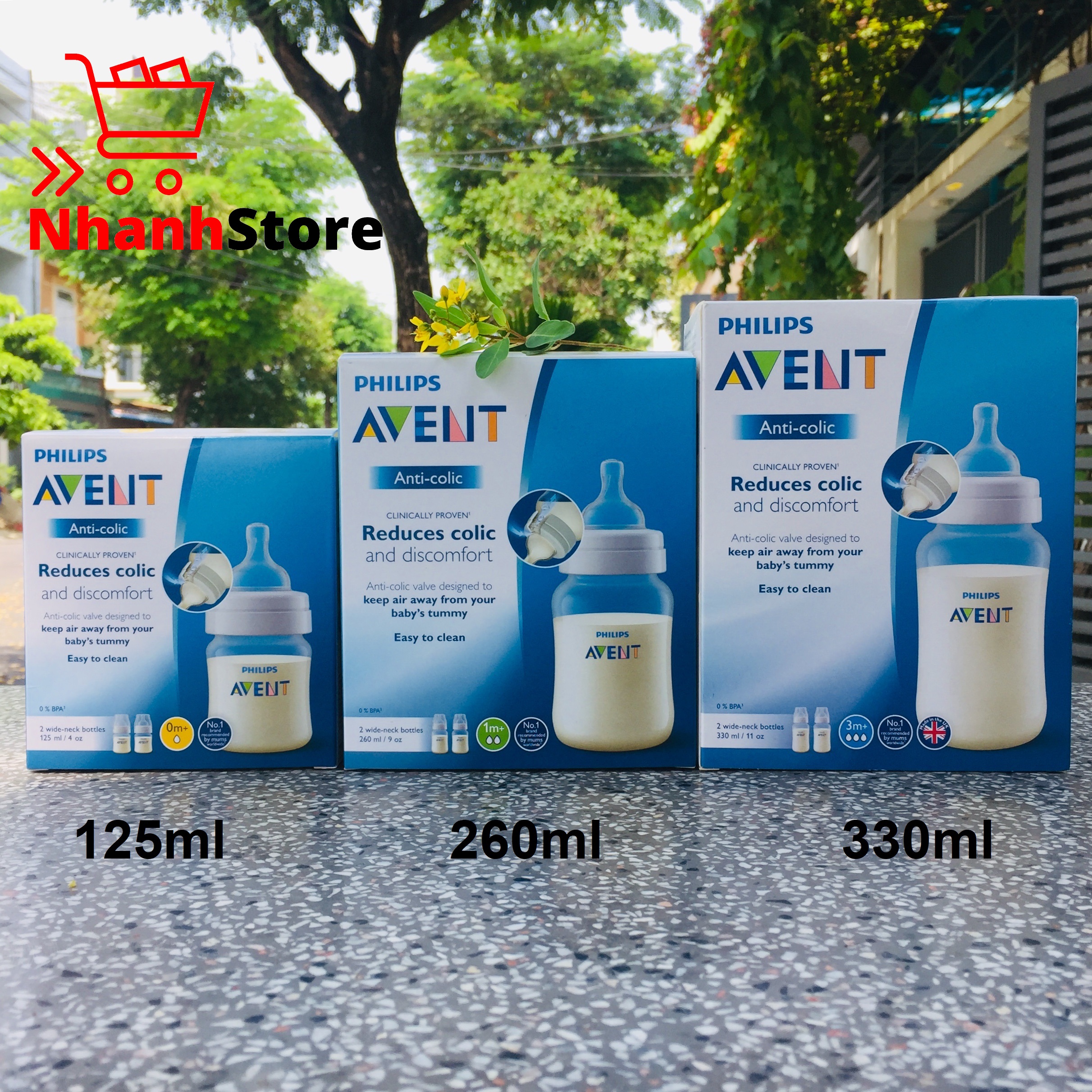 Bình sữa Philips Avent Classic 330ml (Núm số 3, 6 tháng+)